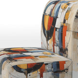 Colorful Mid Century Abstract Fusion I- Upholstered Accent Chair