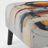 Colorful Mid Century Abstract Fusion I- Upholstered Accent Chair