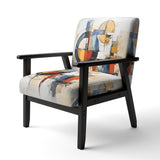 Colorful Mid Century Abstract Fusion I- Upholstered Accent Chair