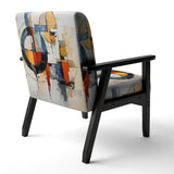 Colorful Mid Century Abstract Fusion I- Upholstered Accent Chair