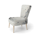 Grey White Mid Century Minimalist Wave - Modern Arm Chair