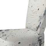 Grey White Mid Century Minimalist Wave - Modern Arm Chair