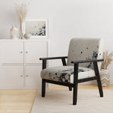 Grey White Mid Century Minimalist Wave - Modern Arm Chair