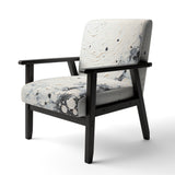 Grey White Mid Century Minimalist Wave - Modern Arm Chair