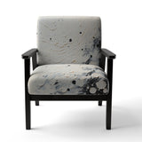 Grey White Mid Century Minimalist Wave - Modern Arm Chair