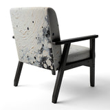 Grey White Mid Century Minimalist Wave - Modern Arm Chair