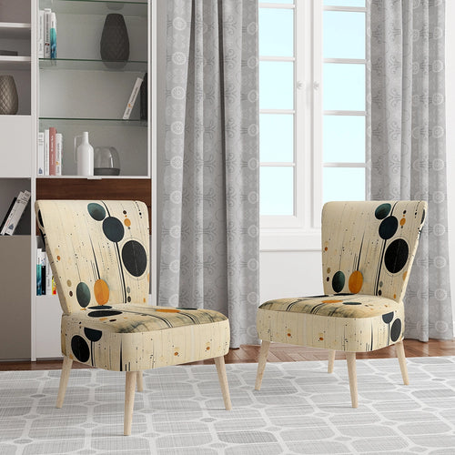 Colorful Mid Century Minimalist Oasis IV- Upholstered Accent Chair