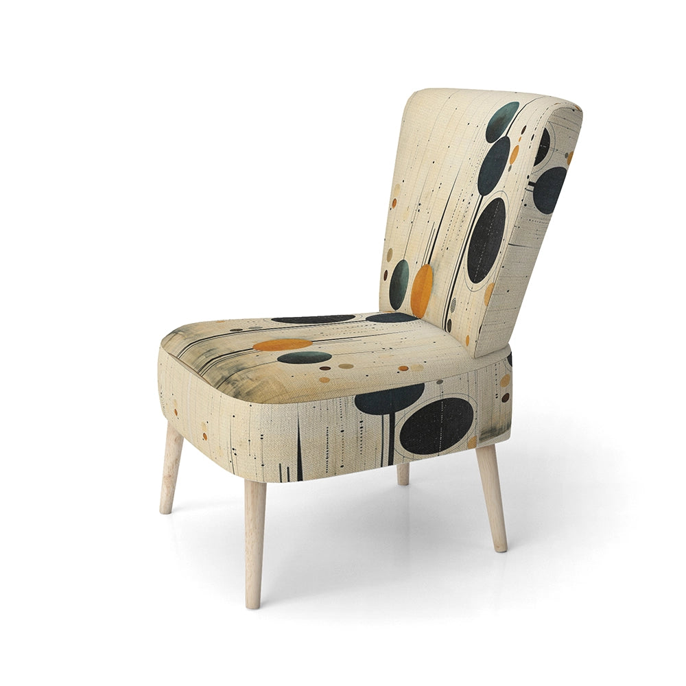 Colorful Mid Century Minimalist Oasis IV- Upholstered Accent Chair