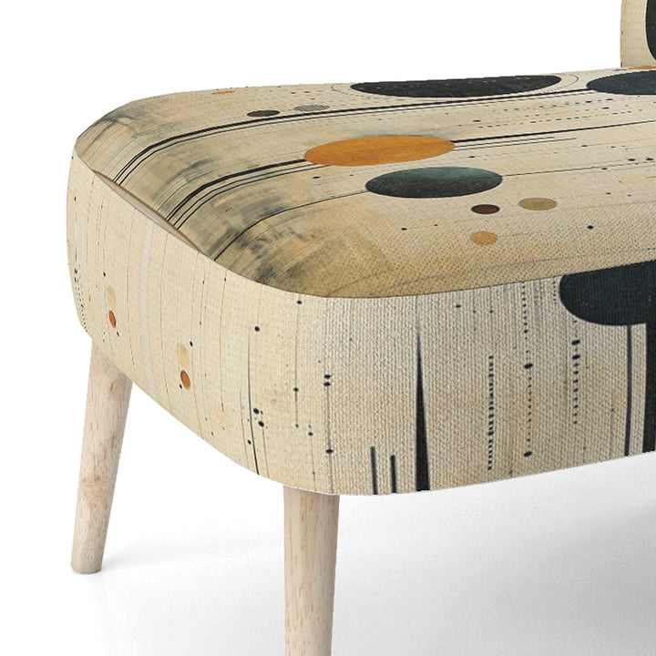Colorful Mid Century Minimalist Oasis IV- Upholstered Accent Chair