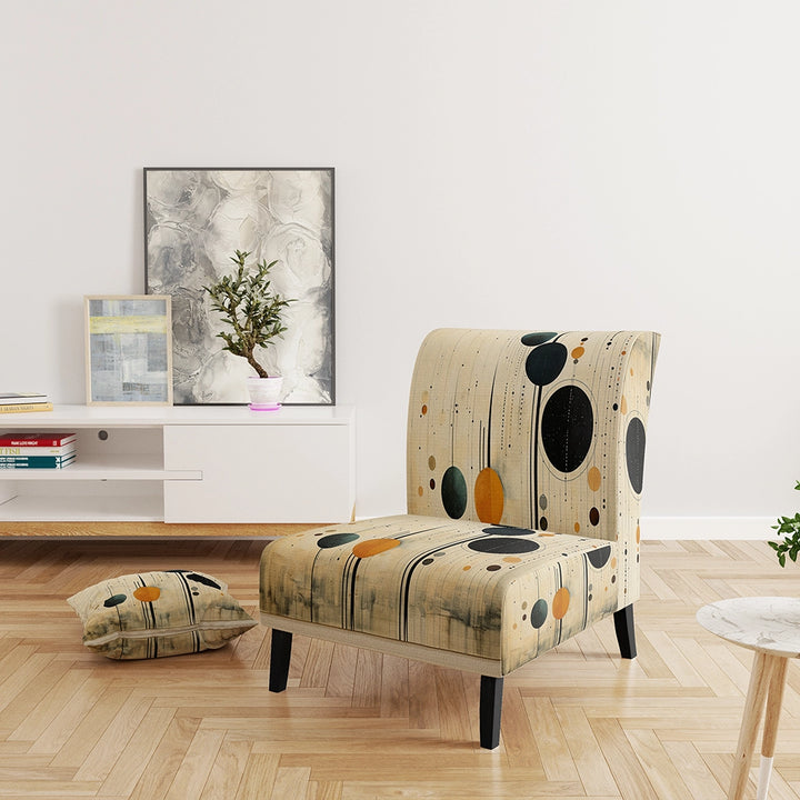 Colorful Mid Century Minimalist Oasis IV- Upholstered Accent Chair
