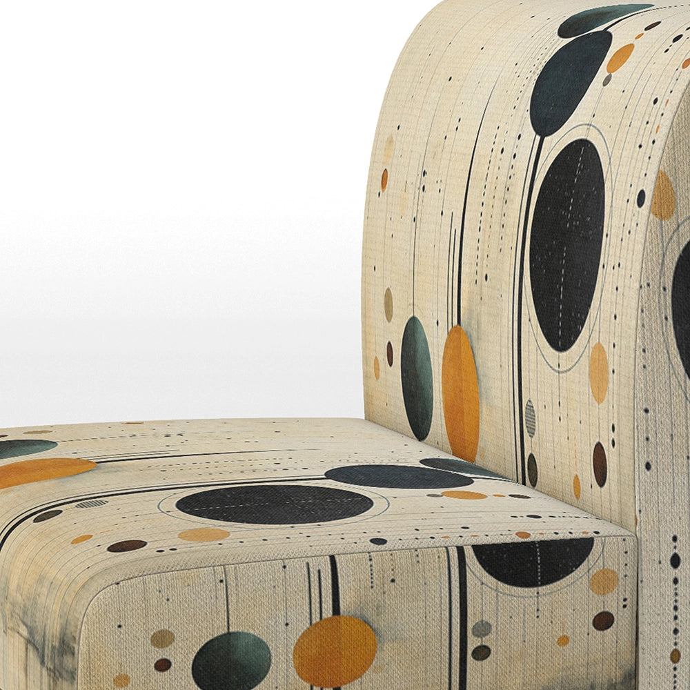 Colorful Mid Century Minimalist Oasis IV- Upholstered Accent Chair