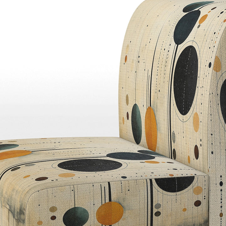 Colorful Mid Century Minimalist Oasis IV- Upholstered Accent Chair