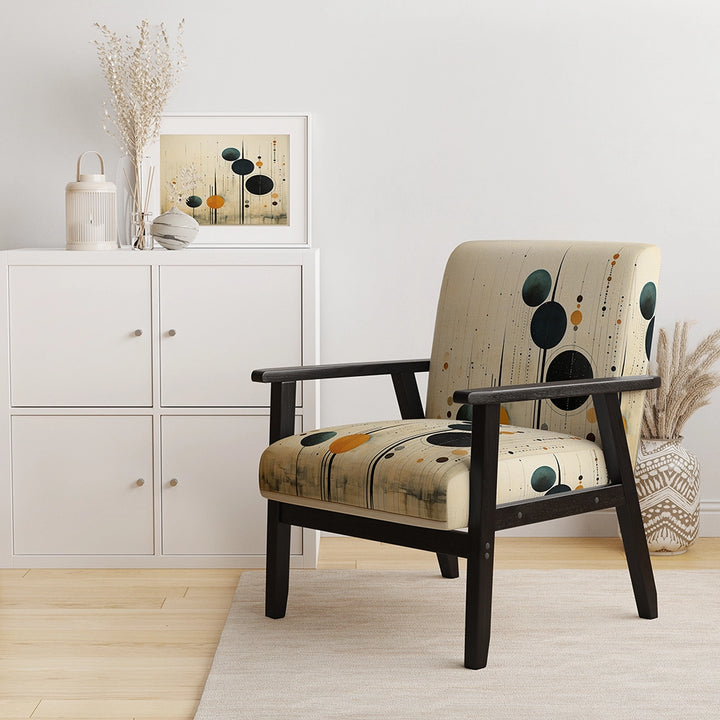 Colorful Mid Century Minimalist Oasis IV- Upholstered Accent Chair