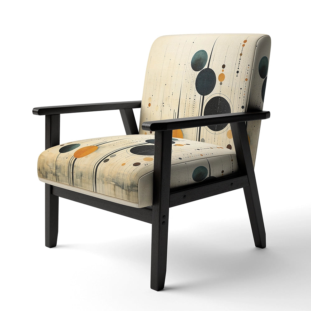 Colorful Mid Century Minimalist Oasis IV- Upholstered Accent Chair