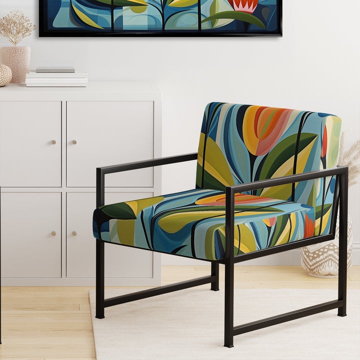Green Mid Century Mod Nature II - Eclectic Modern Accent Chair