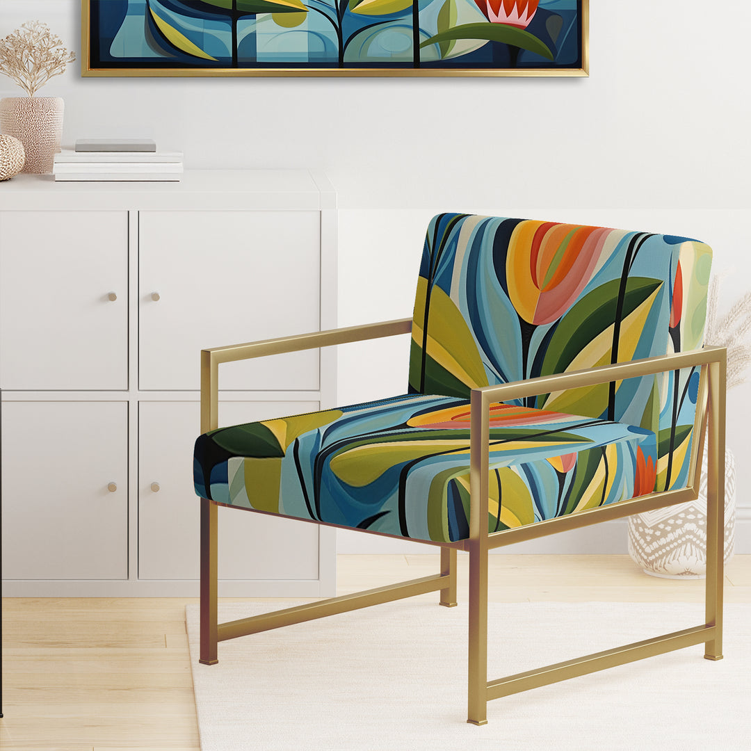 Green Mid Century Mod Nature II - Eclectic Modern Accent Chair