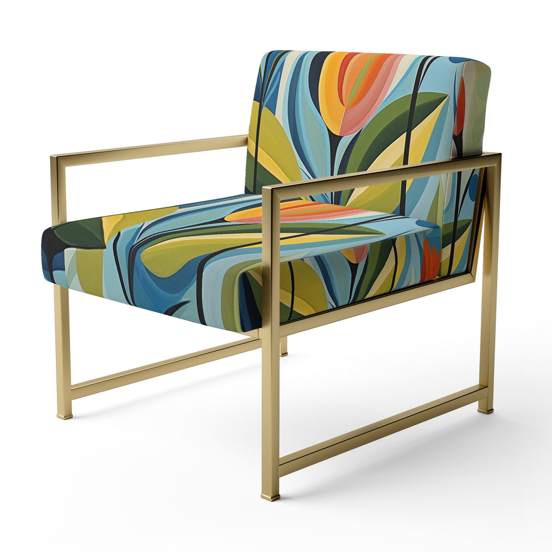 Green Mid Century Mod Nature II - Eclectic Modern Accent Chair