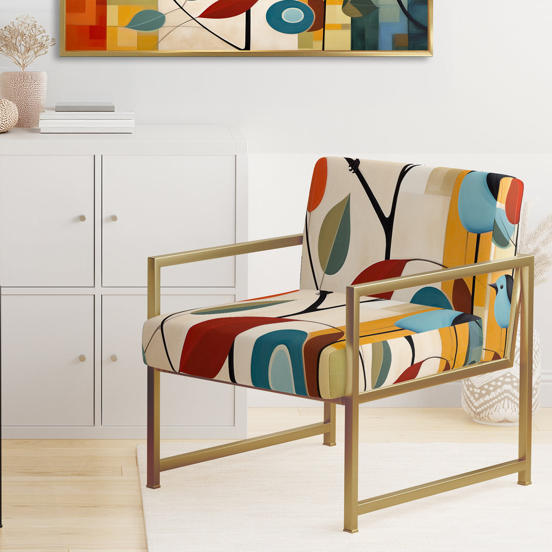 Green Mid Century Mod Nature III - Eclectic Modern Accent Chair