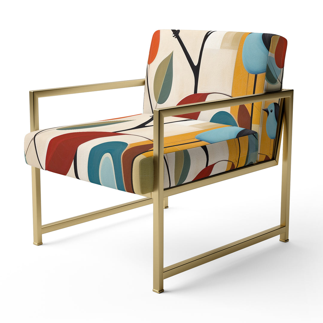 Green Mid Century Mod Nature III - Eclectic Modern Accent Chair