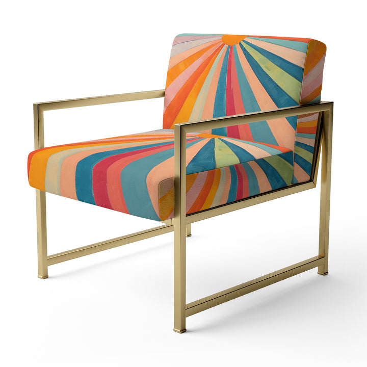 Colorful Mid Century Optical Serenade I - Eclectic Modern Accent Chair