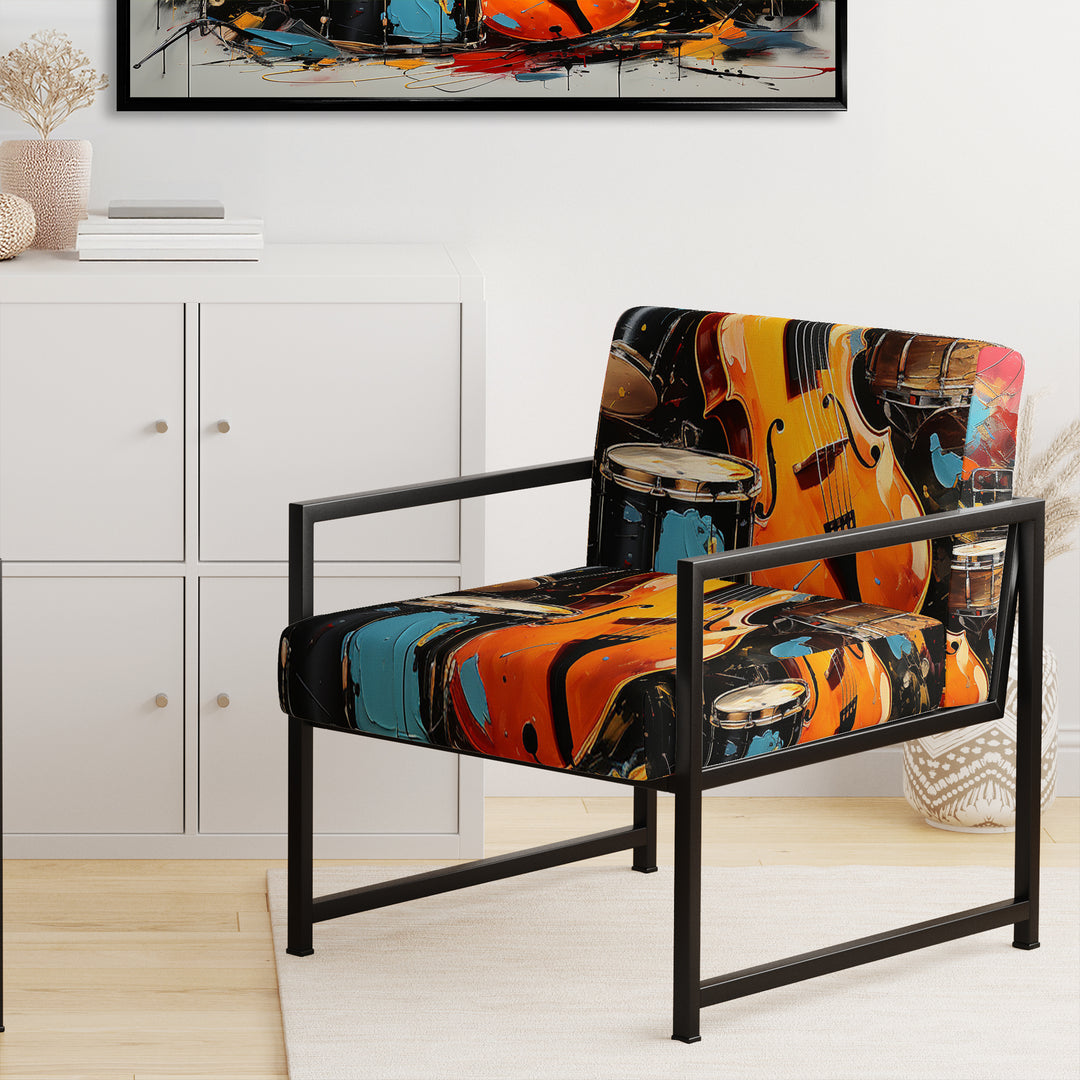 Music Vibrant Rhythms Bold - Glam Accent Chair