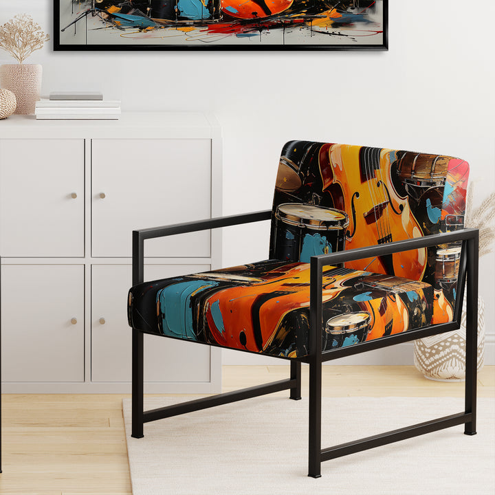 Music Vibrant Rhythms Bold - Glam Accent Chair