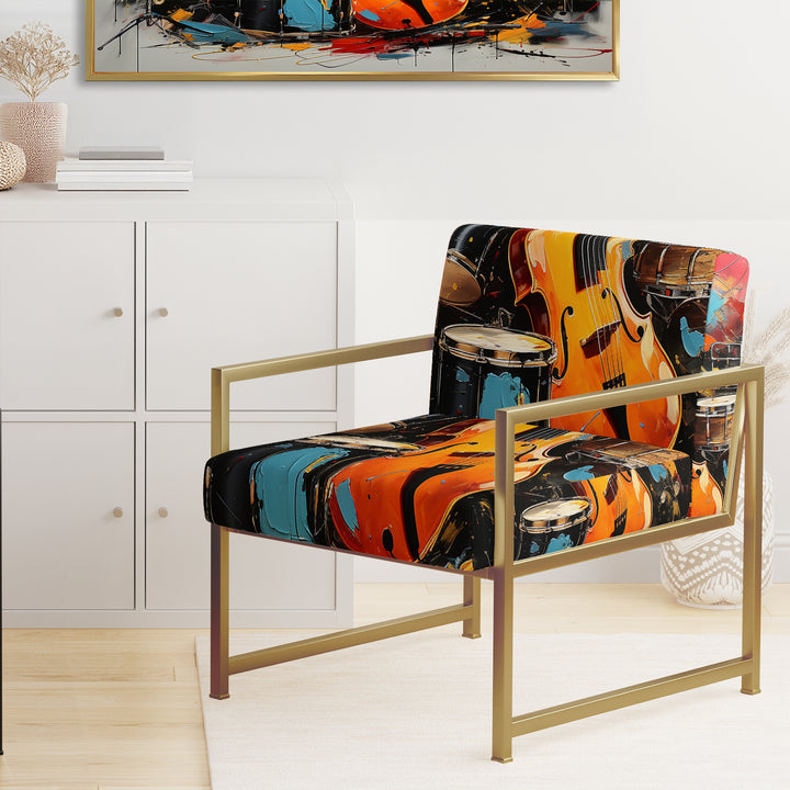 Music Vibrant Rhythms Bold - Glam Accent Chair