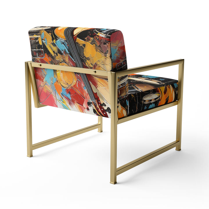 Music Vibrant Rhythms Bold - Glam Accent Chair
