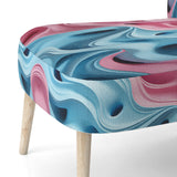 Op Art Blue And Pink Focus - Upholstered Modern Accent Chairs