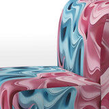 Op Art Blue And Pink Focus - Upholstered Modern Accent Chairs