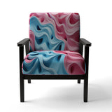 Op Art Blue And Pink Focus - Upholstered Modern Accent Chairs