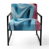Op Art Blue And Pink Focus - Upholstered Modern Accent Chairs