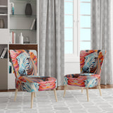 Colorful Zebra Portrait - Modern Accent Side Chair