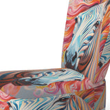 Colorful Zebra Portrait - Modern Accent Side Chair