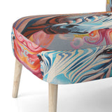 Colorful Zebra Portrait - Modern Accent Side Chair