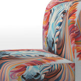 Colorful Zebra Portrait - Modern Accent Side Chair