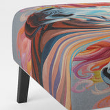 Colorful Zebra Portrait - Modern Accent Side Chair