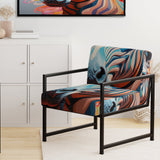 Colorful Zebra Portrait - Modern Accent Side Chair