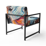 Colorful Zebra Portrait - Modern Accent Side Chair