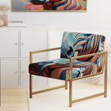 Colorful Zebra Portrait - Modern Accent Side Chair