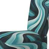 Turquoise Black Opt Art In - Modern Arm Chair
