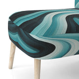 Turquoise Black Opt Art In - Modern Arm Chair