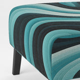 Turquoise Black Opt Art In - Modern Arm Chair