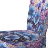 Blue Purple Pansies Field Pointillism Dot - Traditional Arm Chair