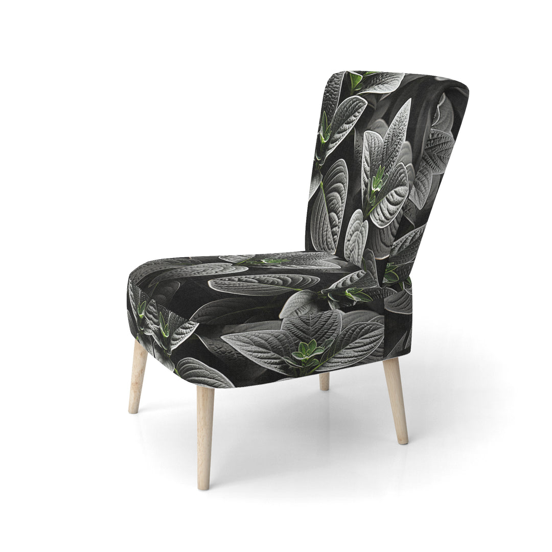 Grey Plants Botanical Serenity - Traditional Accent Side Chair