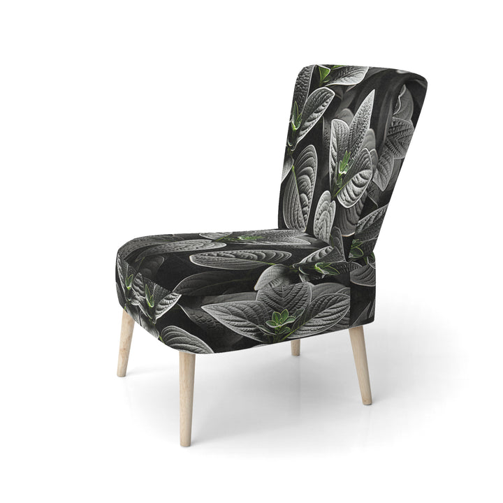 Grey Plants Botanical Serenity - Traditional Accent Side Chair