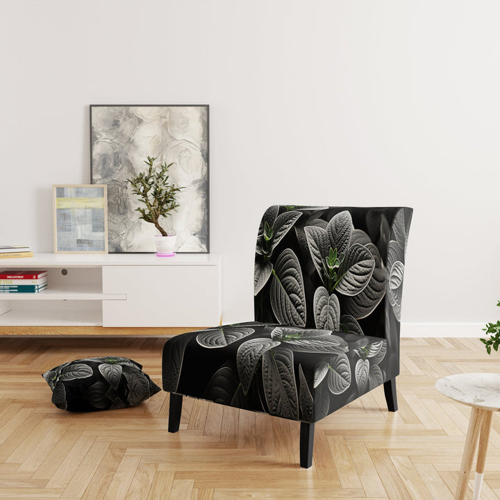 Grey Plants Botanical Serenity - Traditional Accent Side Chair