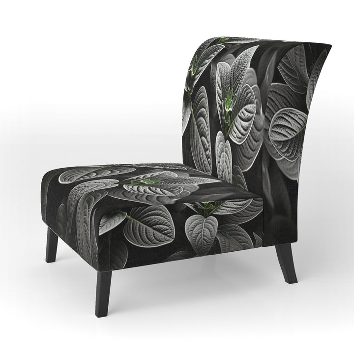 Grey Plants Botanical Serenity - Traditional Accent Side Chair
