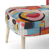 Pop Art Geometric Harmony I- Upholstered Accent Chair