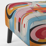 Pop Art Geometric Harmony I- Upholstered Accent Chair